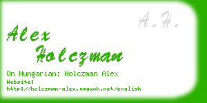 alex holczman business card